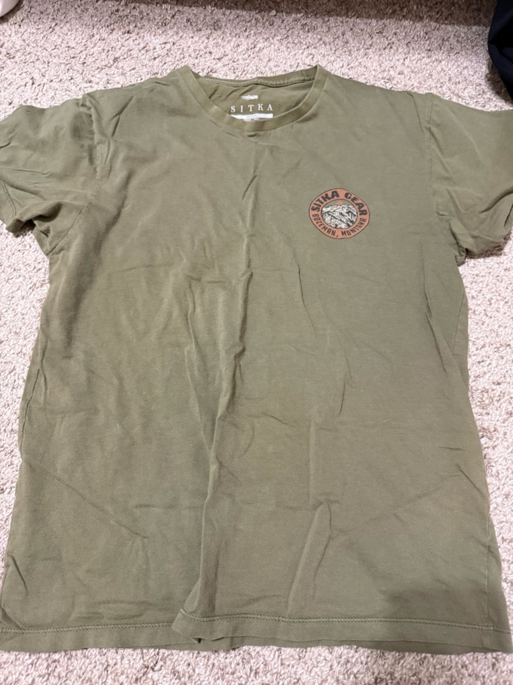 Men's Sitka Short Sleeve Tee in Olive Green